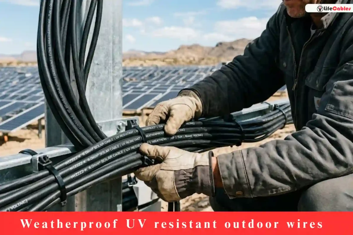 Weatherproof UV resistant outdoor wires